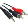 Cabo P2 stereo X 2 Plugs RCA GOLD 1,8 MT